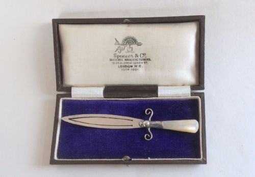 An Unusual Boxed Silver Novelty Bookmark.