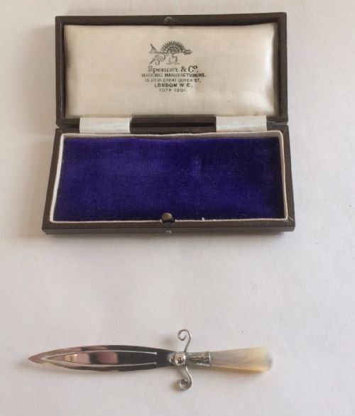 fig 1. An unusual boxed silver novelty bookmark.