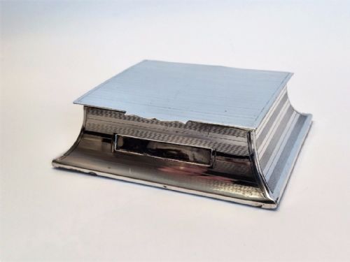 A Wonderful Small Edwardian Silver Cuff Links Box by Samson Morden.