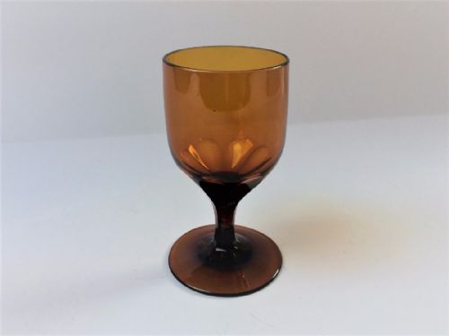 A Rare Georgian Amber Wineglass.