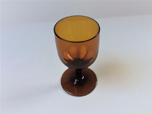 fig 1. A rare Georgian amber wineglass.