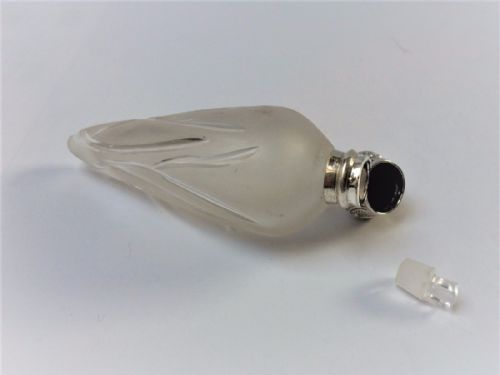A Most Unusual Silver Mounted Icicle Scent Bottle.
