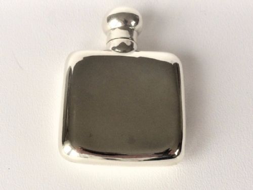 A Small 'One Tot' Silver Hip Flask.