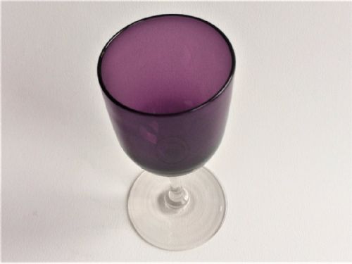 fig 1. A gorgeous Victorian amethyst bowl wineglass.