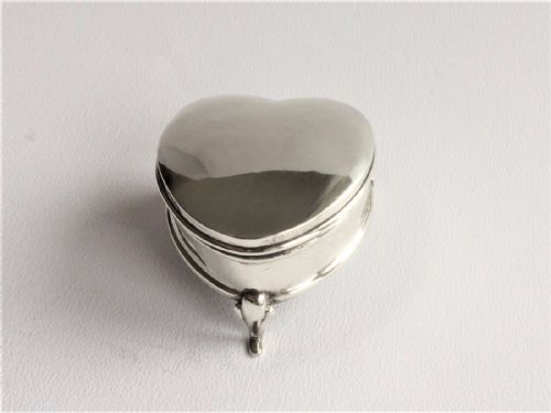 fig 1. A lovely heart shaped silver trinket box.