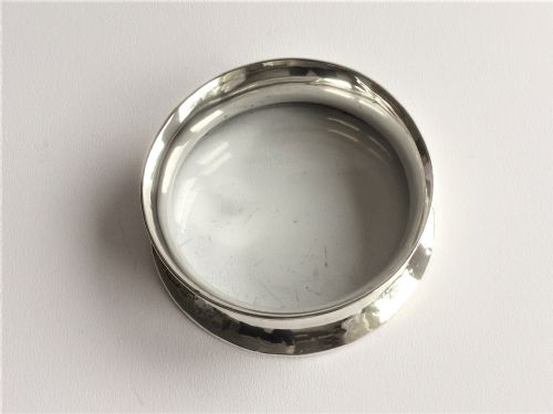 fig 1. A desirable Edwardian silver wine bottle coaster.