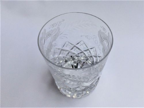 fig 1. A lovely rock crystal cut whisky tumbler.