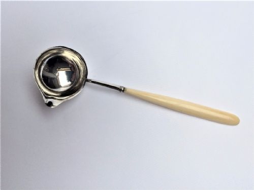 fig 1. A rare Georgian silver toddy/cream ladle By Elizabeth Morley.