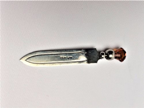 A George V Silver & Amber Thistle Bookmark.