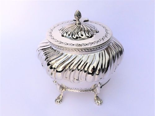 A Gorgeous Victorian Silver Tea Caddy.