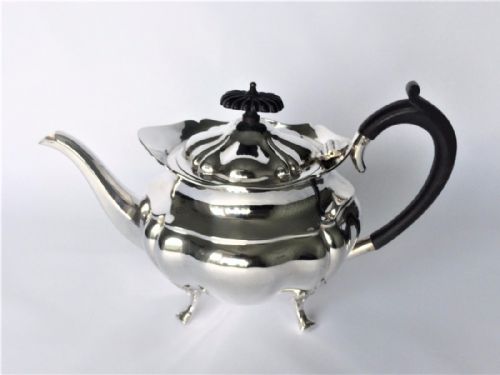 fig 1. A handsome family size silver teapot.