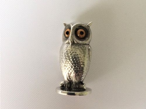 A Wonderful Silver Owl Seal by Samson Morden.