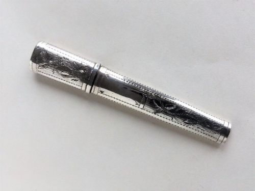 fig 1. A rare late 18th Century silver needle case.