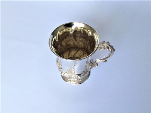 fig 1. A superb early Victorian silver Christening mug.