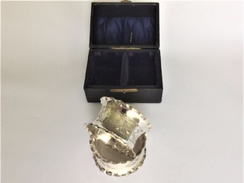 fig 1. A pair of Edwardian Chester silver napkin rings.