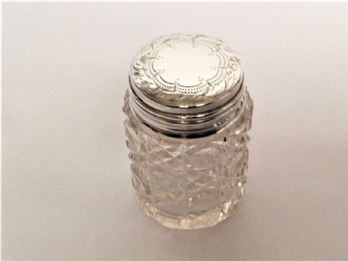 fig 1. A lovely Victorian silver mounted dressing table jar.
