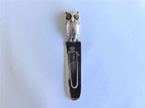 fig 1. A fabulous Samson Morden silver owl bookmark