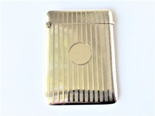 A Stylish Engine Turned Silver Card Case.