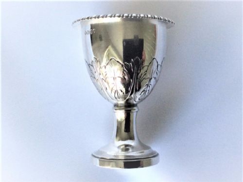 fig 1. A superb early Victorian silver gilt egg cup.