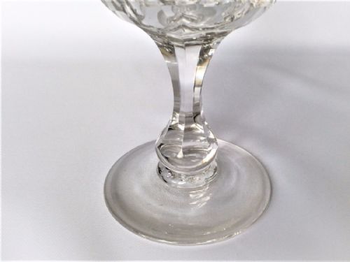 fig 1. A handsome Victorian thumbnail cut large wine goblet.