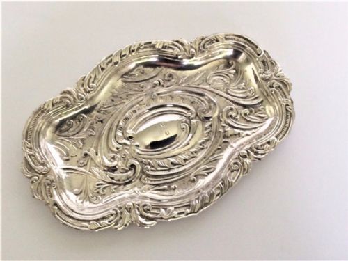 A Pretty Victorian Silver Pin/trinket Tray.