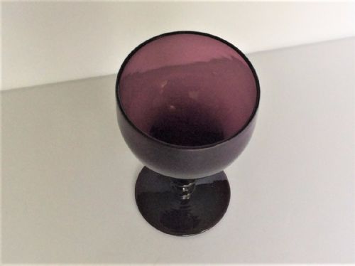 fig 1. A rare Georgian amethyst wine glass.