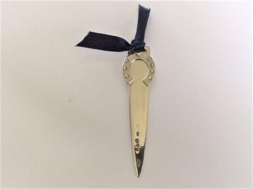 A Rare Chester Silver Horseshoe Bookmark.