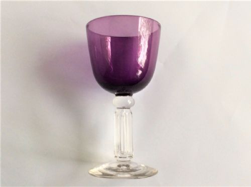A Gorgeous Victorian Amethyst Bowl Wine Glass.