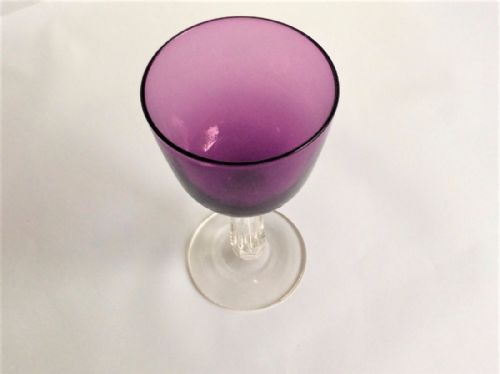 fig 1. A gorgeous Victorian amethyst bowl wine glass.