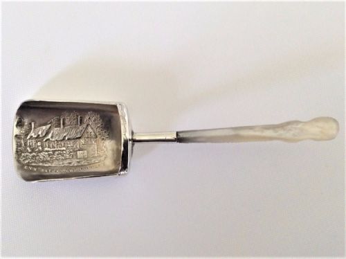A Rare 'Ann Hathaway's Cottage' Silver Caddy Shovel.