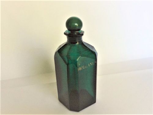 A Rare George Bristol Green Hollands Decanter.