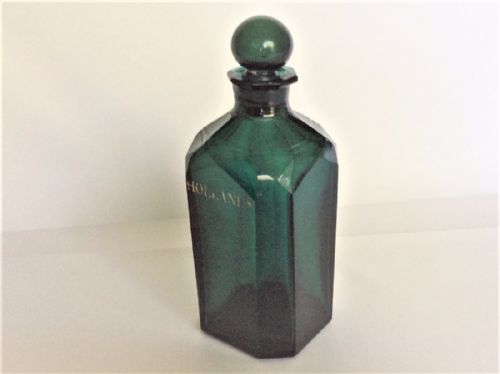 fig 1. A rare George Bristol Green Hollands decanter.