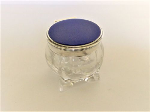 fig 1. A fabulous silver & enamel inkwell.