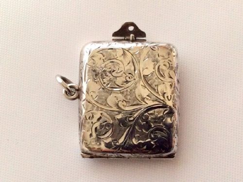 A Charming Edwardian Silver Double Stamp Case.