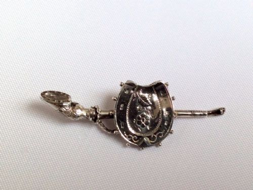 fig 1. A Victorian 'Horse rider's' silver brooch.