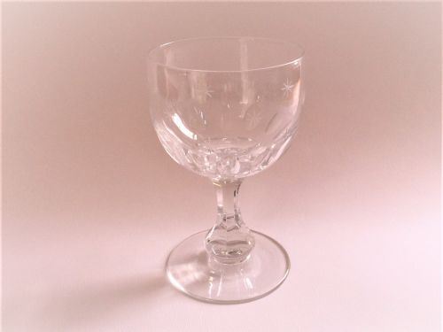 fig 1. A late Victorian star etched wine goblet.