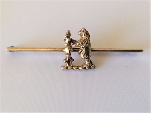 A Charming Danish Silver 'Bear' Tie Pin.