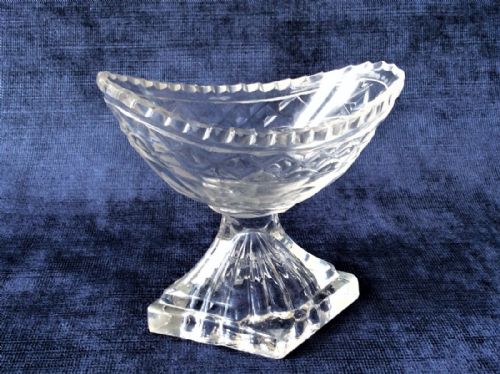A Fabulous 18th Century Cut Glass Condiment Boat.