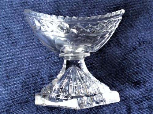 fig 2. A fabulous 18th Century cut glass condiment boat.