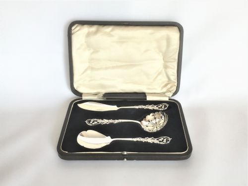 A Charming Pierced Silver Afternoon Tea Set.