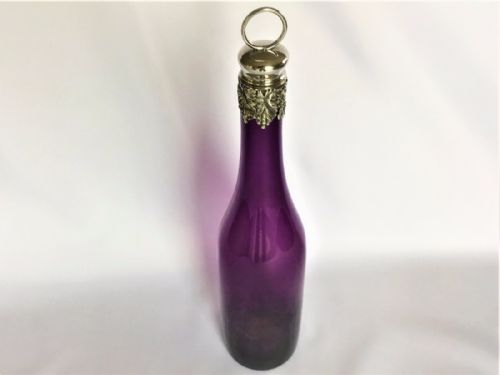 fig 1. A stunning silver mounted amethyst wine decanter.