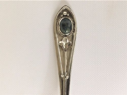 fig 1. A rare Female silversmith Arts & Crafts silver spoon.