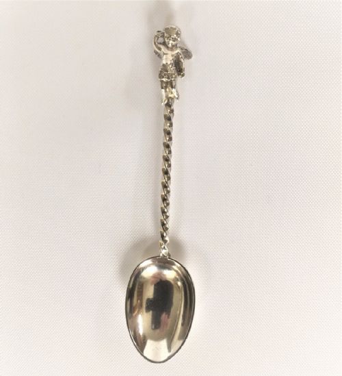 A Victorian Winged Cherub Silver Spoon.