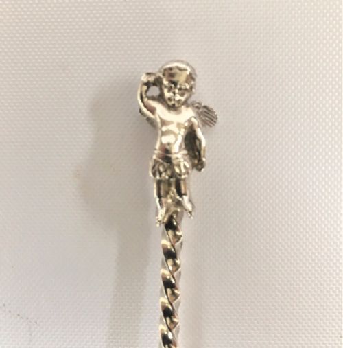 fig 1. A Victorian winged cherub silver spoon.