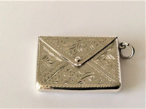 fig 1. A lovely George V silver stamp case.