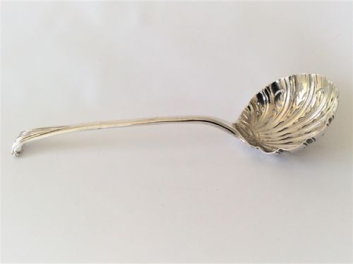 A Rare 18th Century Onslow Pattern Silver Sifter Spoon.