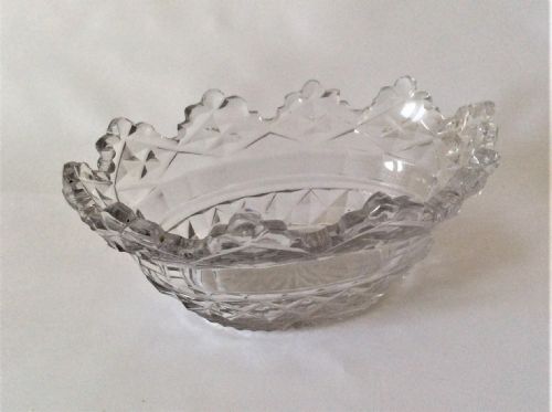 A Splendid Regency Cut Glass Condiment Boat.
