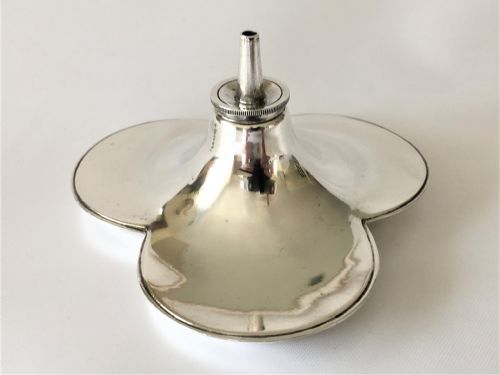 An Unusual Silver Trefoil Table Lighter.