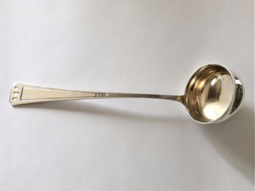 A Stunning Art Deco German Silver Soup Ladle