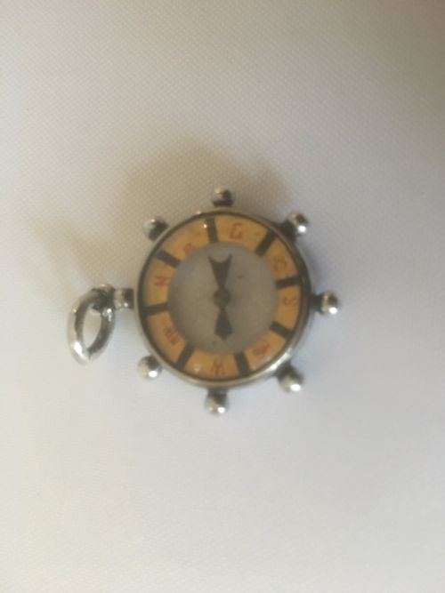 fig 1. A novelty Victorian silver compass.